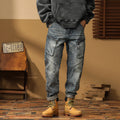 Jeans uomo Valstrend shop American Straight, pantaloni larghi e versatili in denim blu con vita alta e tasche frontali.