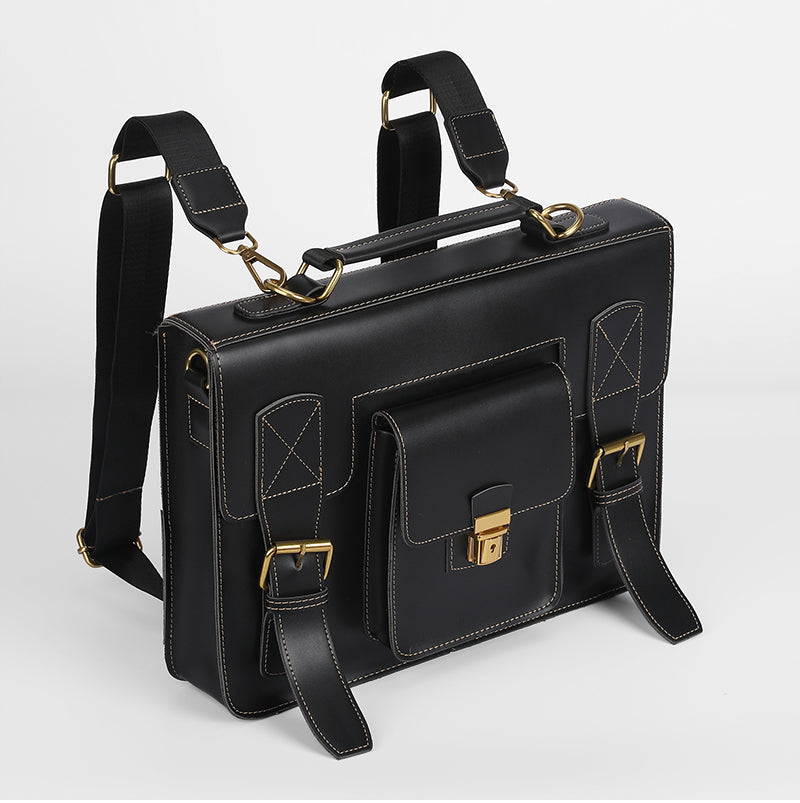 Borsa portatile a spalla singola Valstrend, stile retrò e compatta, ideale per laptop, in tessuto con dettagli vintage.