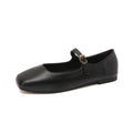 Scarpe décolleté donna Valstrend stile francese, con suola piatta e design elegante, fronte e dettaglio in primo piano.