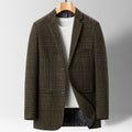 Abito casual da uomo in tessuto a quadri Valstrend, stile business fine e elegante, con giacca e pantaloni coordinati.
