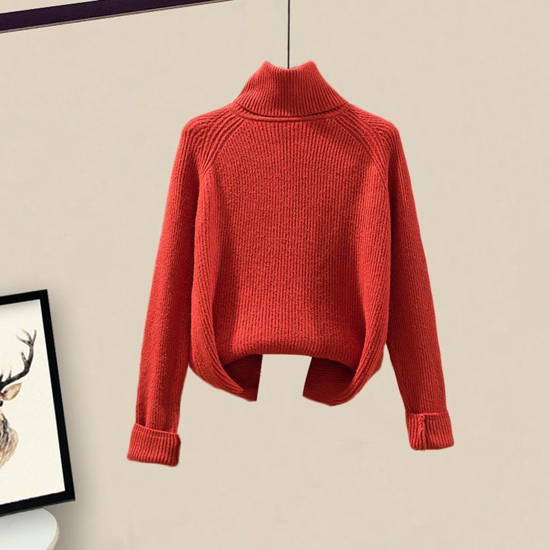 Women's Casual Sweater Haren Pants And Velvet Cotton Suit Set
