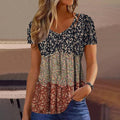Maglietta casual da donna Valstrend con stampa alla moda, maniche corte e design comodo, perfetta per il look estivo e quotidiano.