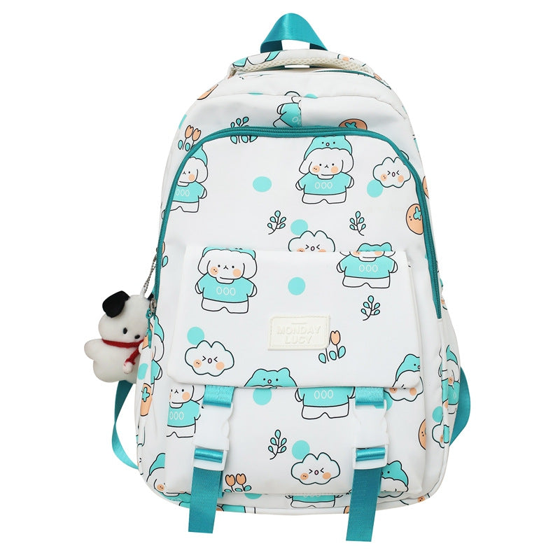 Zaino scuola grande Valstrend con stampa di cartoni animati carini, capiente e ideale per bambini e studenti.