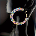 1pair Girl's New Niche Design Multi Color Sequins Earrings, Fairy Girl's Versatile Earrings