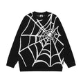 Maglione uomo Valstrend con motivo a ragnatela jacquard lavorato a maglia, stile elegante e caldo, dettagli visibili in immagine.