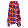 Gonna primavera Valstrend con motivo pied-de-poule a vita alta, slim fit e spacco, tessuto leggero e elegante.