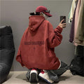 Burgundy Suede Hoodie With Men's Extra Fleece