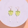Orecchini a lollipop colorati personalizzati a forma di cuore per ragazze, pendenti di Valstrend shop.