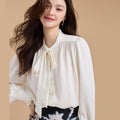 Camicia bianca professionale New Temperament Commute per donna, marca Valstrend Shop, con taglio elegante e tessuto leggero.