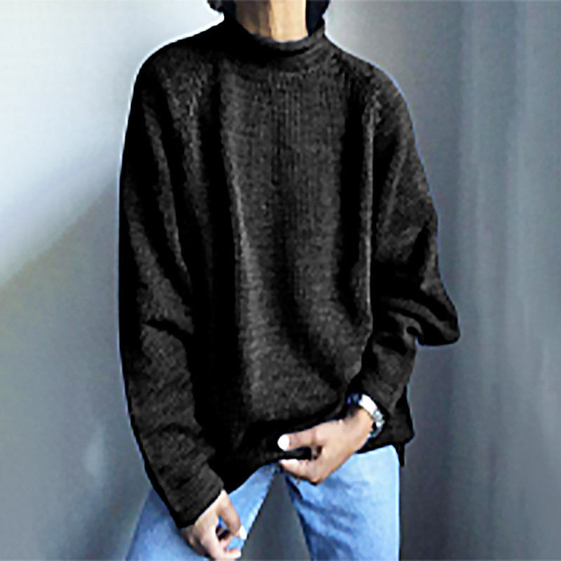 Solid Color Pullover Loose Casual Sweater