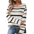 Maglione ampio in maglia europea e americana Valstrend, tessuto morbido e confortevole, indossato in stile casual.