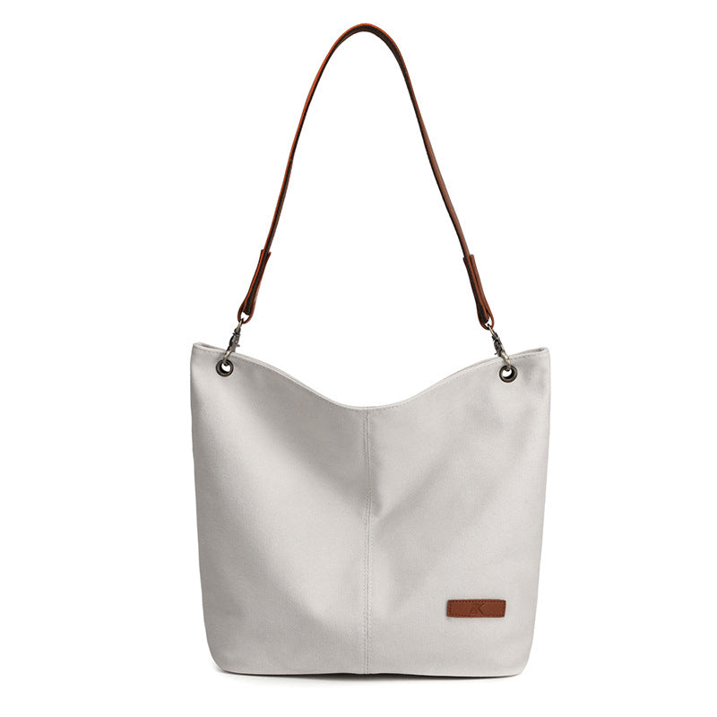 Borsa a tracolla casual da donna Valstrend, in canvas, con grande capacità e design elegante, ideale per il quotidiano.