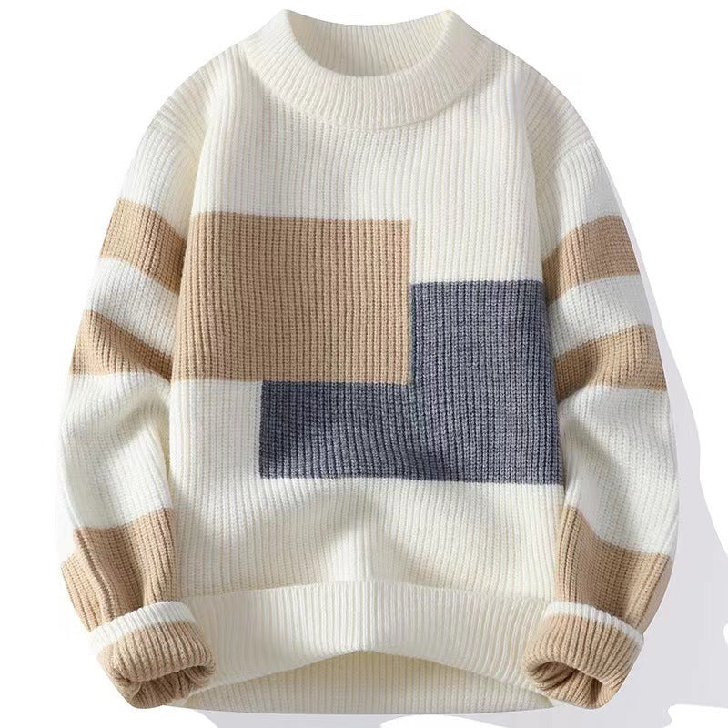 Maglione invernale da uomo Valstrend, vestibilità sciolta e rilassata, tessuto a maglia caldo e morbido per l'inverno.