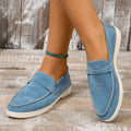 Scarpe lazy retro Valstrend con superficie opaca e fondo piatto, stile vintage e comodo design per uso quotidiano.