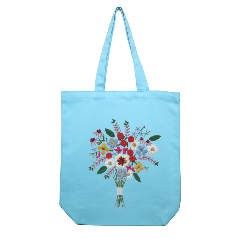 Borsa a tracolla in tela con ricami fatti a mano, materiale per il fai-da-te, stile artigianale, marca Valstrend shop