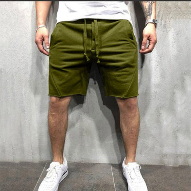 Pantaloncini fitness da uomo Valstrend shop, corti in tinta unita, stile europeo e americano, tessuto comodo e traspirante