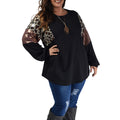Pullover morbido a maniche lunghe in fantasia leopard e floreale, taglia over. Valstrend shop, stile casual e comodo.
