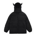 Felpa con cappuccio per uomo Valstrend, giacca imbottita in cotone con collo mascherato, colore solido e stile casual.