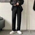 Men's Trendy Loose Straight Long Pants Hong Kong Style All-matching Draping Wide Leg Leisure Suit Pants