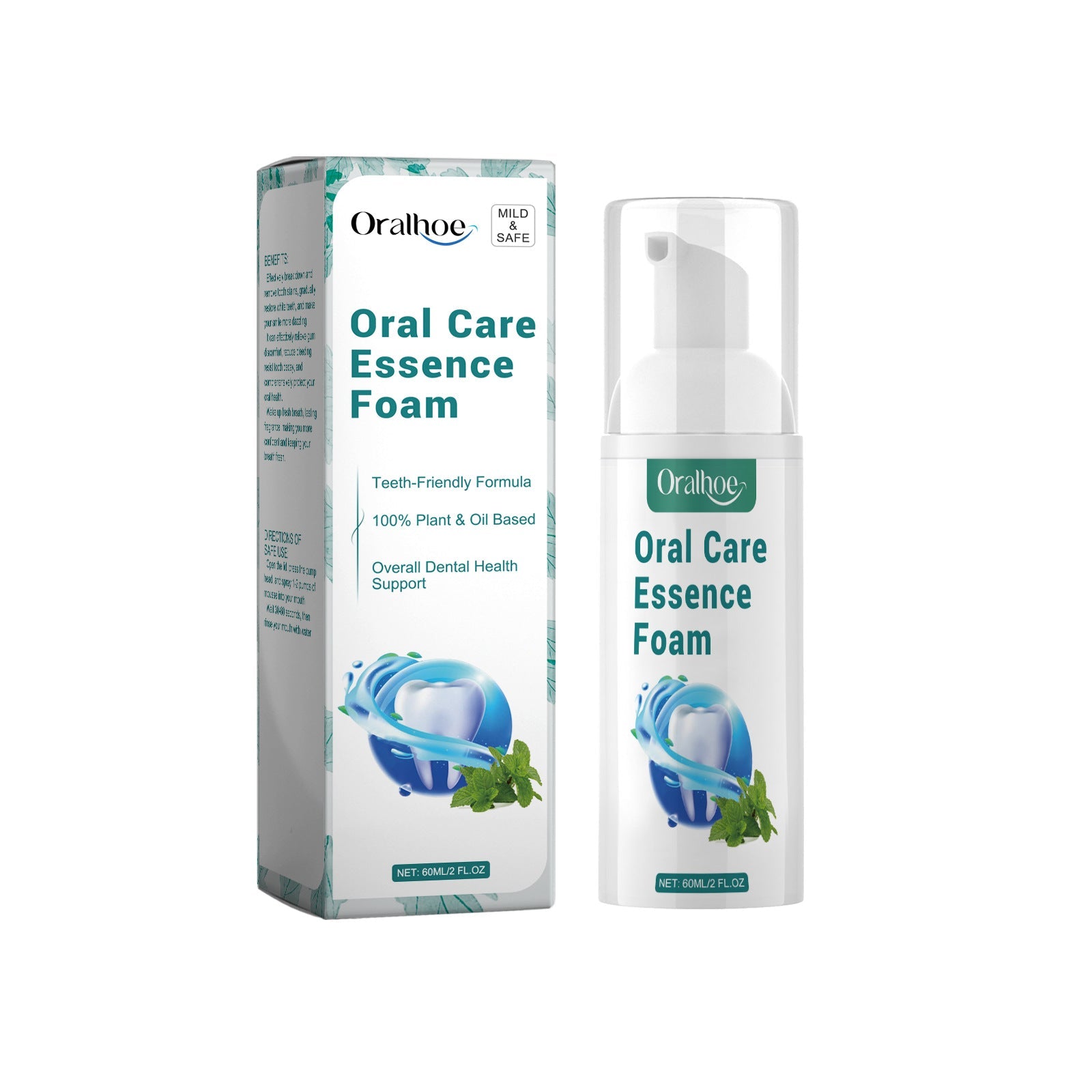 Oral Bright White Tooth Cleaning Mousse Stain Removal