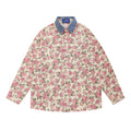 Cardigan lungo con stampa floreale, maniche lunghe, colletto a contrasto e tasche, stile baggy, marca Valstrend.