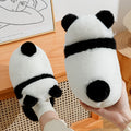 Ciabatte in pile con panda tridimensionale, imbottite e in cotone spesso, ideali per l'inverno, marca Valstrend.