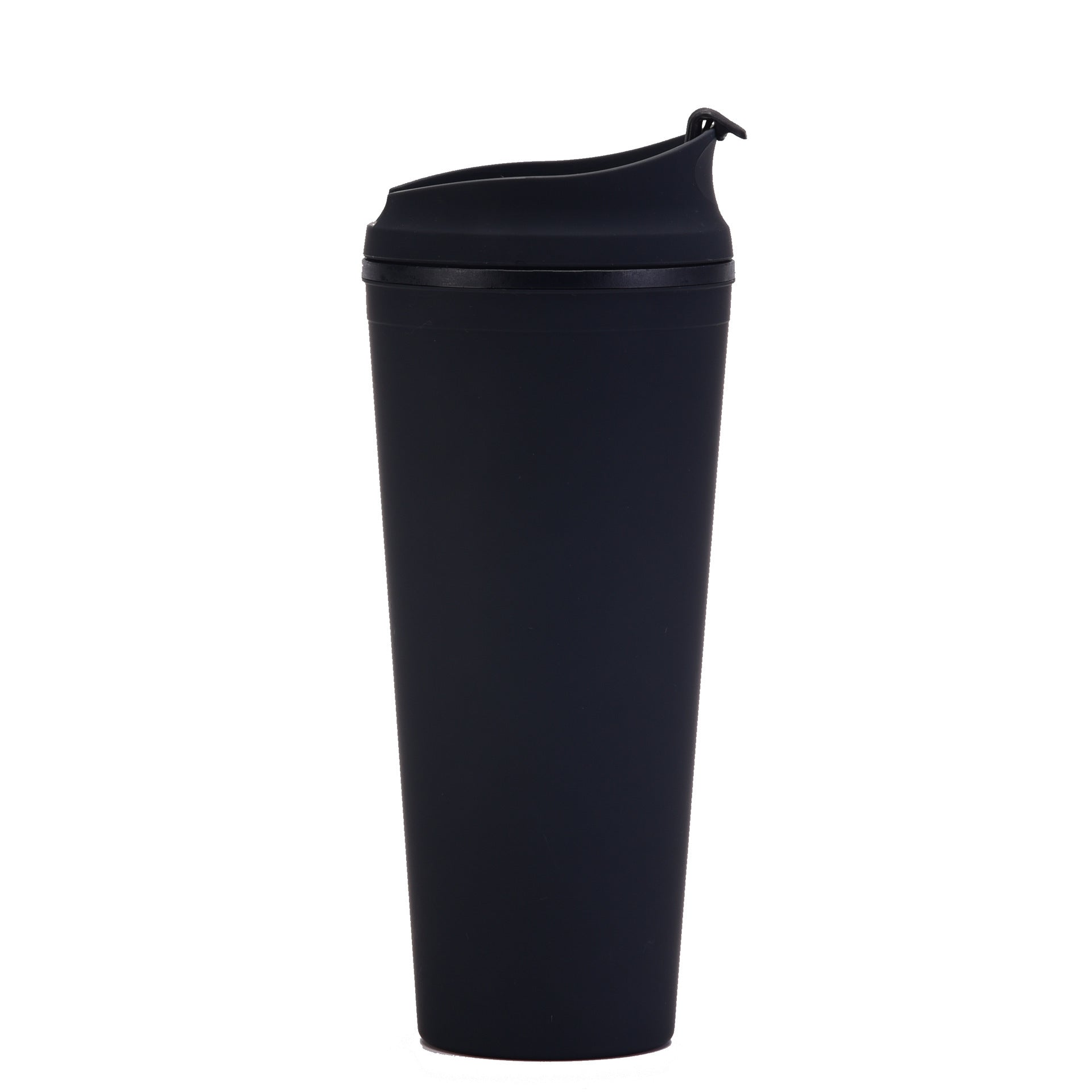 Bicchiere doppio in plastica Valstrend con grande capacità, ideale per uso esterno, con due cannucce e design trasparente.
