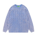 Maglione retrò autunno-inverno da uomo Valstrend, stile casual, in maglia caldo con collo a V e dettaglio a costine.