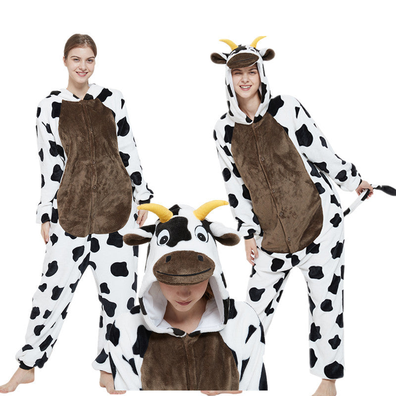 Pigiama one-piece in flanella con disegni di animali e arcobaleno, marca Valstrend, morbido e comodo per bambini.