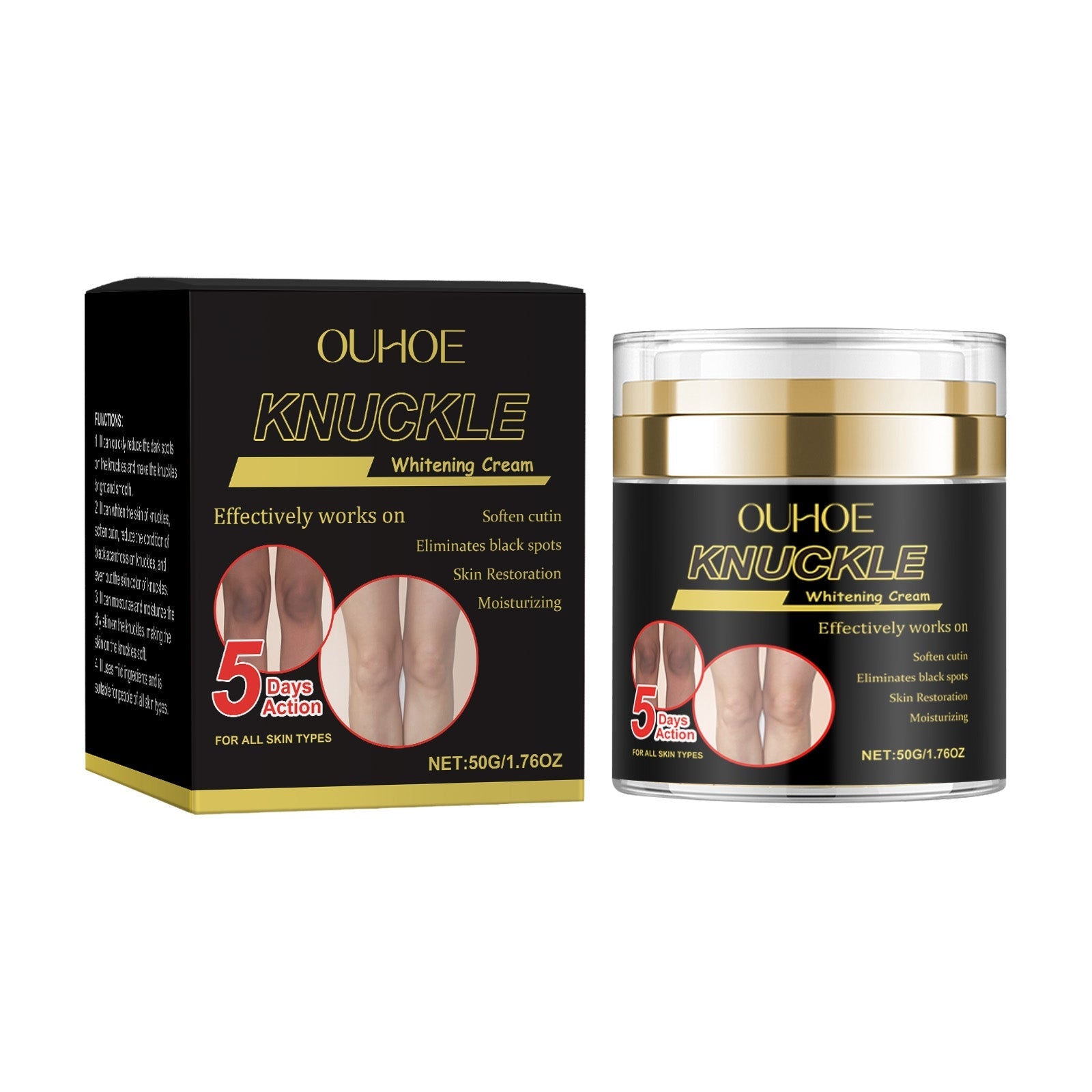 Crema Valstrend per il bianco delle mani con articolazioni, rimuove macchie scure e discromie cutanee.