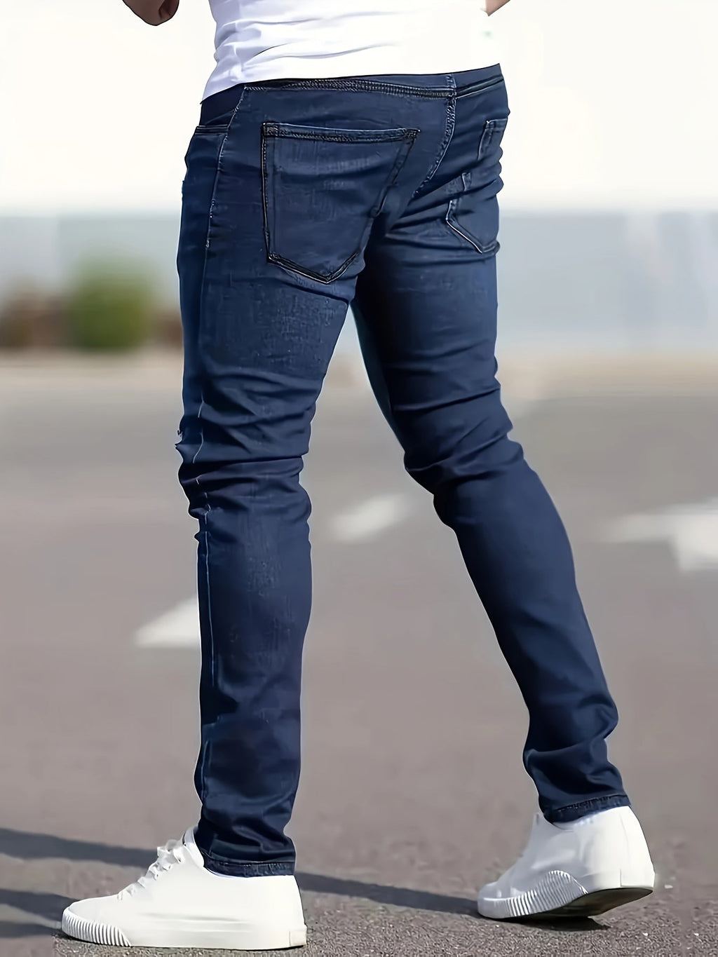 Jeans uomo Valstrend, stile casual slim fit in denim, design classico, adatti per tutte le stagioni, pantaloni versatili.