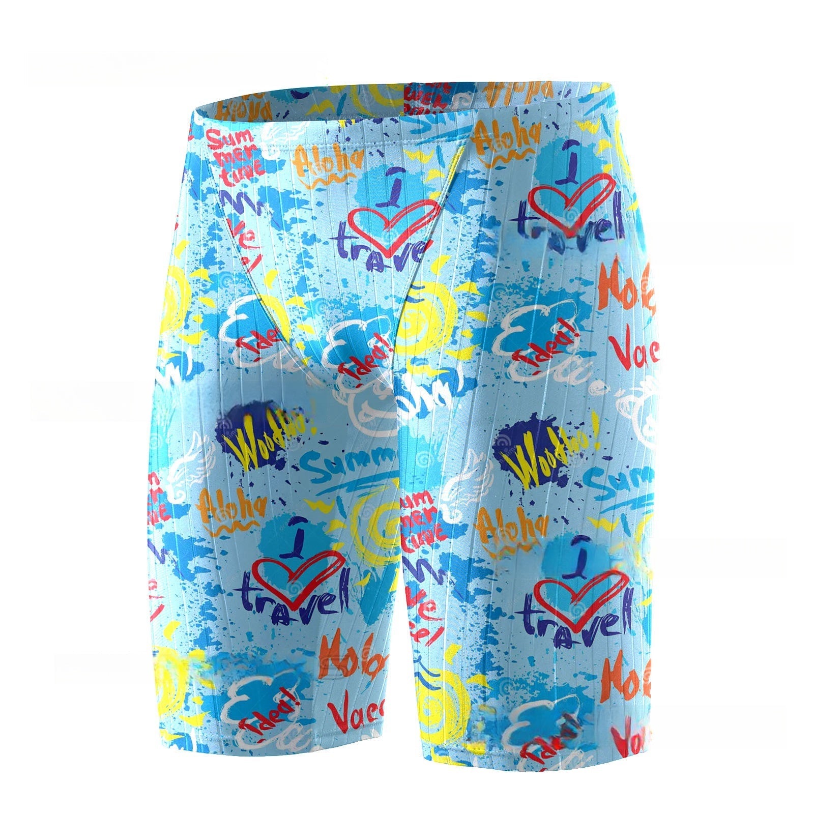 Costume da bagno da uomo Valstrend, slip in seta ghiaccio traspirante, quick-dry, stampa 3D, equipaggiamento estivo, morbido e leggero