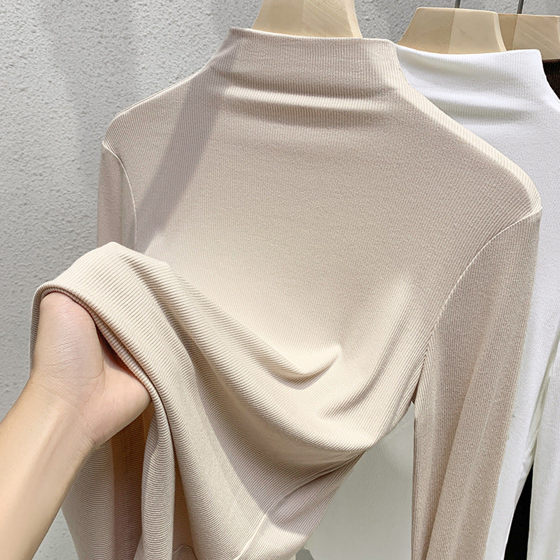 Maglietta aderente a vita bassa in stile Western di Valstrend, maglia a maniche lunghe, tessuto elasticizzato, ideale come intimo.