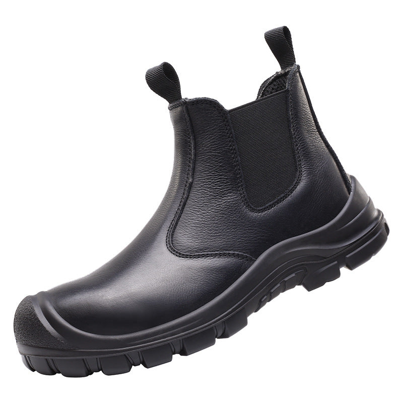 Scarpe di protezione da lavoro Valstrend per prevenire schiacciamenti e calci, con tomaia robusta e suola antiscivolo.