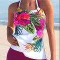 Costume da bagno donna Valstrend, slip con grande fiore diviso, stile elegante e femminile, ideale per l'estate.