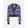 Cardigan in mohair Valstrend per autunno e inverno, con cuore e fiocco minory, stile carino e alla moda.