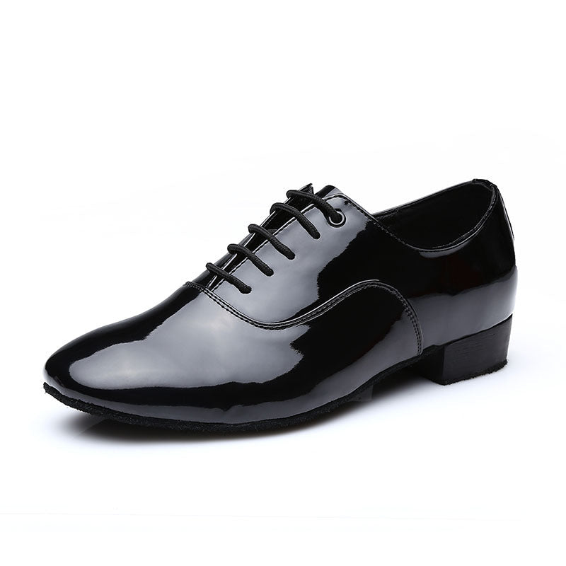 Latin Dance Shoes Men's Mid Heel Soft Bottom Practice Shoes