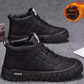 Scarpe invernali da uomo Valstrend, stivaletti altezza sopra la caviglia in cotone, resistenti al freddo, impermeabili e antiscivolo.