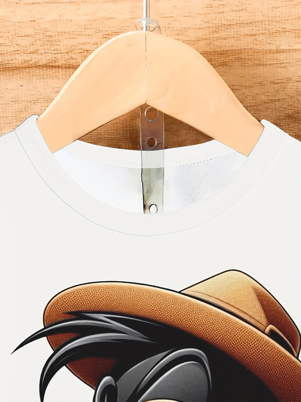 T-shirt uomo Valstrend con grafica personaggio cartoon, manica corta 3D, tessuto elasticizzato, stile casual estivo.