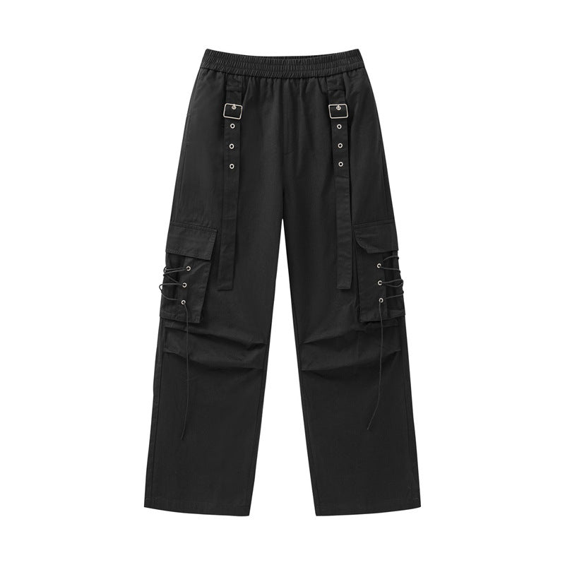 Pantaloni cargo da uomo Valstrend con vita elastica e taglio dritto, tessuto morbido e comodo, ideali per il tempo libero.