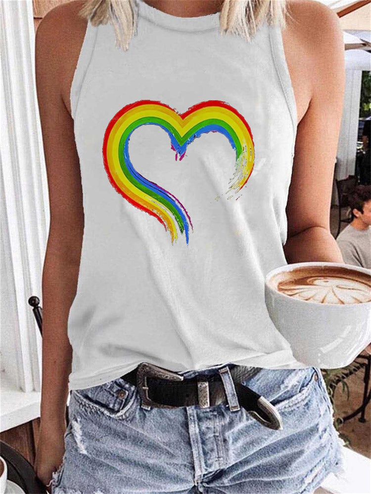 Gilet estivo da donna Valstrend con stampa 3D di frutta, senza maniche, casual e leggero, ideale per l'abbigliamento estivo.