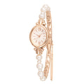 Orologio donna Valstrend con cinturino in perle d'acqua dolce naturali e quadrante elegante in stile fashion.