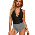 Women's Striped Printed Bikini Swimsuit