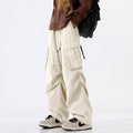 Overalls Men's Retro Trendy Pleated Straight-leg Trousers Casual