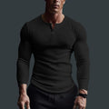 Maglietta a maniche lunghe da uomo Valstrend, tessuto elasticizzato e aderente, ideale come base per abbigliamento sportivo o casual.