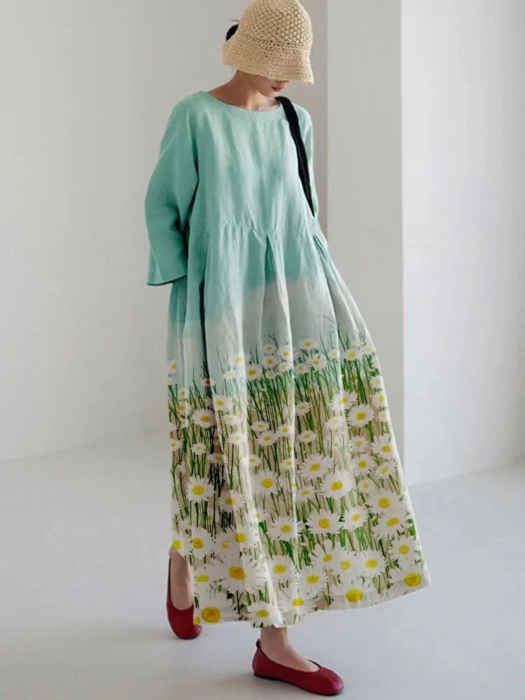 3D Pull Frame Craft Leisure Fashion Lady Dress
