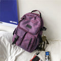 Zaino scolastico femminile in stile Mori giapponese, backpack coreano high school, con design giovanile e dettagli colorati.