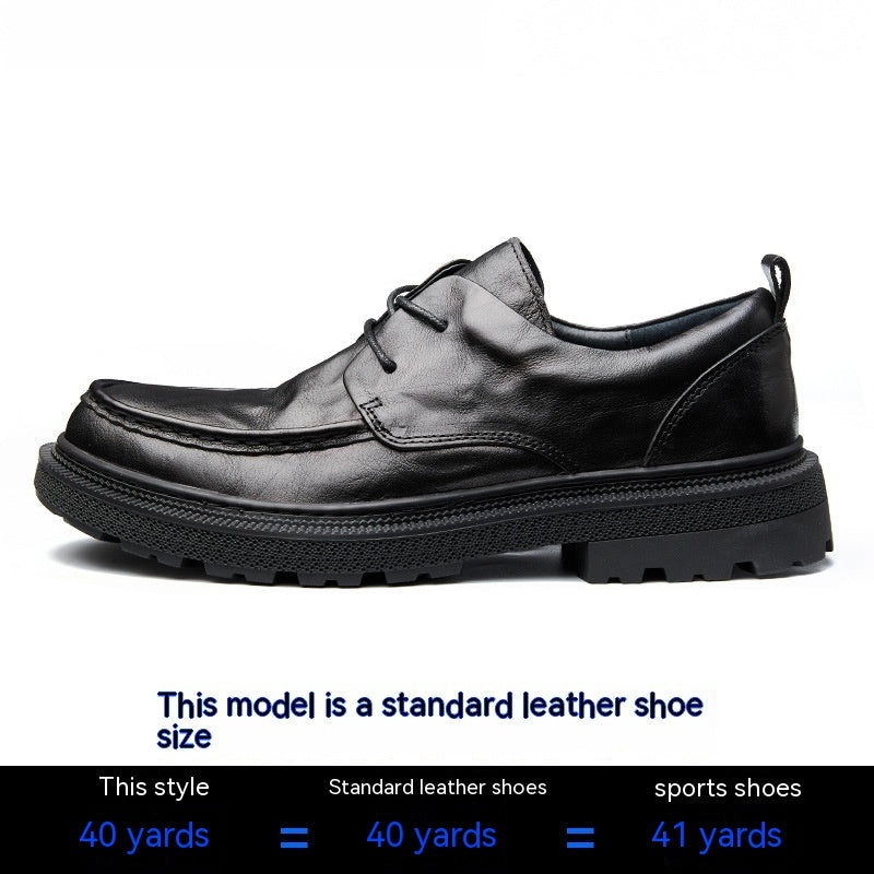 Scarpe casual in pelle da uomo Valstrend, scarpe estive con lacci, punta rotonda e tomaia in cuoio resistente.