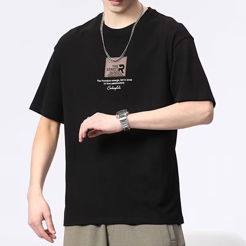 Camicia da uomo in cotone a maniche corte, stile casual, marca Valstrend, con collo e dettagli semplici.