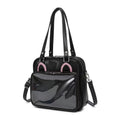 Borsa messenger quadrata Valstrend con design di orso, coniglio e gatto, realizzata in tessuto resistente, stile originale e pratico.